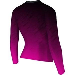 เสื้อแรชการ์ดแขนยาวไล่เฉดสีสำหรับผู้หญิง ออกแบบพิเศษสำหรับการออกกำลังกายคาร์ดิโอ ครอสฟิต MMA พร้อมคุณสมบัติป้องกันรังสียูวี - Product Image 2