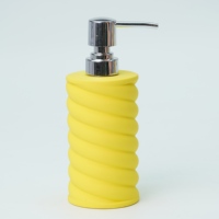 Distributeur de savon cylindrique en résine écologique, accessoire de salle de bain pour la maison et l'hôtel