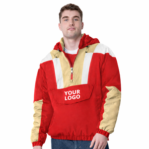 half zip pullover <b>jacket</b> wholesale streetwear windbreaker <b>men</b> bulk breathable waterproof windbreaker - Product Image 1