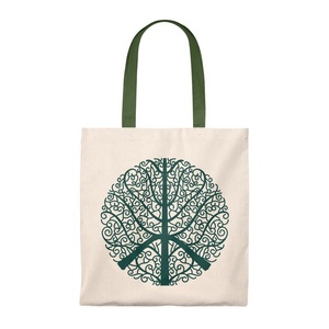 Venta al por mayor de lienzo impreso personalizado bolso de mano logo sublimación compras bolso de mano de lona de las mujeres bolsas de algodón con asa de cuerda - Product Image 6