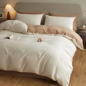Juego de Edredón de Algodón con Estampado Floral Minimalista, 400 Hilos, Juego de Ropa de Cama de 3 Piezas para el Hogar, Lavable a Máquina, Estilo Sencillo - Product Image 5