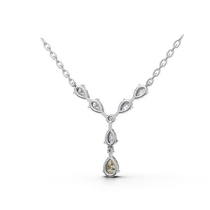 Collier pendentif en or 18 carats avec diamant taille poire certifié IGI, bijoux fins de luxe en rhodium pour mariage, fiançailles, cadeau - Product Image 3