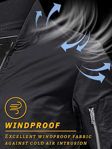 Men's Eco-Friendly Reversible 100% Polyester Bomber <b>Jacket</b> Lightweight Casual Winter Windbreaker <b>Zip</b> <b>up</b> Coat with Pocket - Product Image 5
