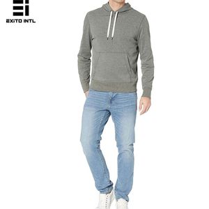 เสื้อฮู้ดดี้ผู้ชายสีพื้น ดีไซน์ทันสมัย สวมใส่สบาย แฟชั่นยอดนิยม คุณภาพสูง ผ้าฝ้ายฟลีซ 100% ทรงโอเวอร์ไซส์ ซิปหน้า - Product Image 1