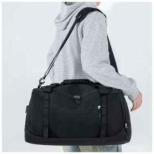 Sac de sport en nylon Oxford imperméable à grande capacité extensible avec logo personnalisé, fermeture éclair, sangle réglable, doublure en polyester pour les voyages - Product Image 3