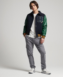 ผู้ผลิตเสื้อแจ็คเก็ตเบสบอลแบบมีโลโก้ตามสั่ง เสื้อแจ็คเก็ต Letterman Varsity แบบกำหนดเอง เสื้อแจ็คเก็ตเบสบอลแบบกำหนดเอง เสื้อแจ็คเก็ต Letterman แบบกำหนดเอง - Product Image 1