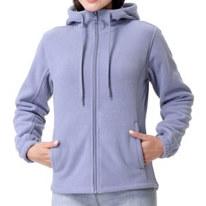 Sudaderas con capucha de manga larga con cremallera térmica informal para mujer, ropa de invierno para mujer, ropa de calle de color sólido - Product Image 6