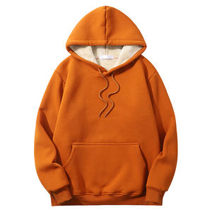 High Quality Men <b>Sherpa</b> Fleece Hoodie 100% Cotton Heavyweight 360g Warm Pullover with Pocket OEM Supplier Hoodies & Sweatshirts - Product Image 3