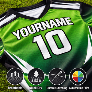 เสื้อฟุตบอลทีมโรงเรียนแบบสั่งทำพิเศษ ไซส์ใหญ่ แห้งเร็ว ระบายอากาศได้ดี ผ้าโพลีเอสเตอร์ 100% ปักชื่อผู้เล่นตามสั่ง - Product Image 3