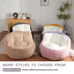 Poltrona Sacco Oversize in Finta Pelliccia Multicolore per Divano, Soggiorno e Esterni - Nessun Montaggio Richiesto - Product Image 4