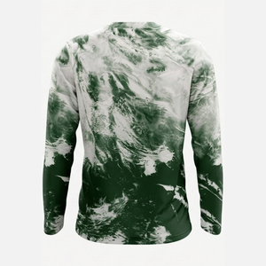 Chemise de pêche sublimée à manches longues pour homme, col rond, anti-humidité, ajustée, en polyester, pour toutes les saisons, vêtements d'extérieur - Product Image 4