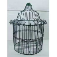 Nouvelle arrivée Cage pour animaux de compagnie en métal rouge enduit de poudre maison d'oiseau Cage d'élevage décorative antique