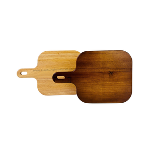 Tabla de Cortar de Madera de Caucho Hecha a Mano con Mango para Uso en Cocina, Restaurante y Hotel - Product Image 3