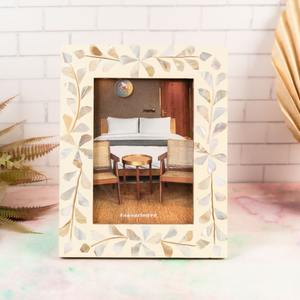 Cadre photo en nacre I Floral MOP I Cadre d'exportation en gros I Fournitures en vrac I Boîte décorative - Product Image 1