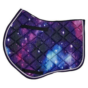 Ensemble de tapis de selle d'équitation avec bonnet d'oreille et protège-tendons assortis, motif intérieur alvéolé, respirant, protection équestre - Product Image 1