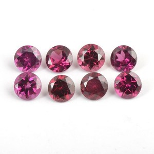 Pierre de grenat rhodolite violette naturelle, taille brillant ronde facettée, grenat pur sans défaut, pierres précieuses en vrac pour la création de bijoux exclusifs - Product Image 5