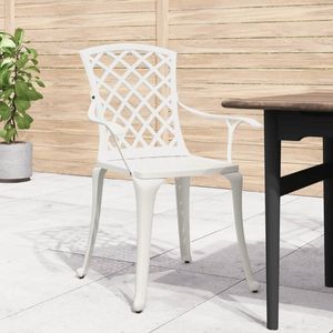 Silla de Jardín Ergonómica Mediana de Aluminio Fundido Blanco, Complemento Cómodo y Elegante para su Jardín - Product Image 3