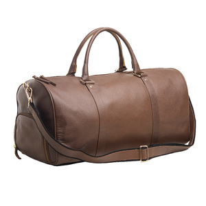 weekender bag vintage leather duffel carry on overnight luggage large capacity for men women business travel gym weekend trip - Product Image 6