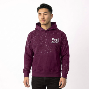 เสื้อฮู้ดกีฬาผ้าฝ้ายหนานุ่ม 100% รุ่นขายดีประจำปี 2026 แบบยูนิเซ็กซ์  ปักลายเพชร  สำหรับฤดูหนาว - Product Image 3