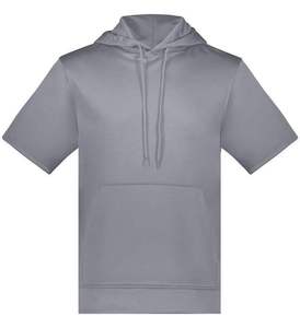 Camiseta con Capucha Casual para Hombre, Manga Corta, Corte Holgado, 220 Gramos, Ligera, Diseño Sólido, Estilo Urbano Hip Hop - Product Image 5