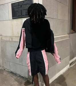 Windbreaker Short Set Zip up Windbreaker <b>Jacket</b> Tracksuit Polyester Streetwear Track Suit Set - Product Image 6