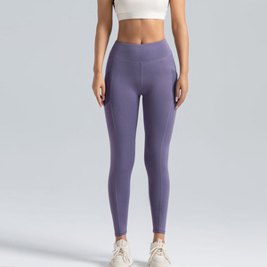 Leggings modernes pour femmes, taille haute, poches latérales, pantalons de yoga, plusieurs couleurs disponibles, vêtements de fitness, tenue de sport, tissu extensible et doux, collants athlétiques - Product Image 2