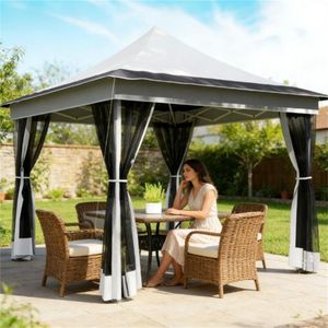 Light Gray Rain Shelter <b>Tent</b> Pergola for Gardens & Terraces <b>Canopy</b> & Gazebo Product - Product Image 1