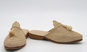 Handmade Raffia <b>Slippers</b>, Moroccan Summer Sandals - Product Image 2