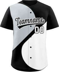 Maillot de baseball américain personnalisé par sublimation en gros, broderie, uniforme de baseball à rayures fines - Product Image 1