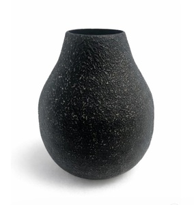 แจกันดอกไม้โลหะทำมือพร้อมพื้นผิวสีดำ สำหรับโต๊ะคอนโซลห้องนั่งเล่น พื้นที่รับประทานอาหาร และตกแต่งงานแต่งงาน - Product Image 2