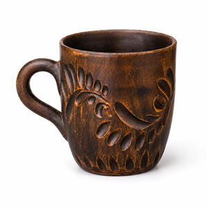 Taza de madera hecha a mano con asa tallada, taza vikinga tradicional de madera vintage, taza de madera natural para beber. - Product Image 2