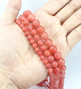 Perles de cristal naturel mélangées : Cornaline, Angelite, Agate bleue, 6mm 8mm, perles de pierres précieuses de guérison, marque FE, vente en gros pour la fabrication de bijoux en vrac - Product Image 1