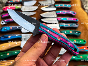 Couteaux de chasse en acier Damas de qualité industrielle, vente en gros, lame fixe, pour le camping, la survie et le bushcraft, directement de l'usine UA Supplies - Product Image 3