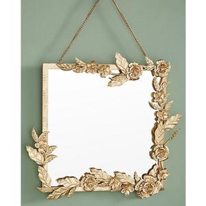 Miroir mural pour la décoration intérieure, design feuille, miroir décoratif classique et moderne, plusieurs finitions disponibles. - Product Image 1