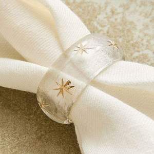 Handcrafted Round Resin Napkin Ring Set | Christmas Holiday Table <b>Decor</b> & Dining Accent | Modern Housewarming & Christmas Hostes - Product Image 3