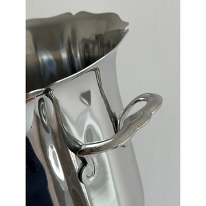 Oval Shape Silver Champagne Buckets Metal <b>Coolers</b> High <b>Ice</b> Bucket Luxury Stainless Steel <b>Ice</b> Bucket with Metal Tripod Stand - Product Image 6