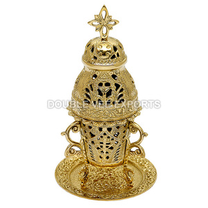Quemadores de Incienso de Latón |   Porta Incienso Ornamentado para Iglesia con Tapa – DOUBLE VEE EXPORTS - Product Image 2