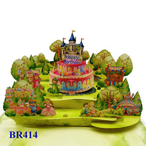 Carte Pop-Up 3D Thème Fée et Fleurs, Faite à la Main, Design Personnalisé, Tendance Actuelle, pour Anniversaire et Thanksgiving, Viet-craft Hanoi - Product Image 1