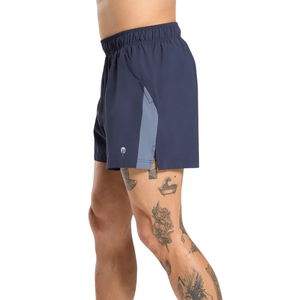 Pantalones Cortos Deportivos para Hombre, Ajustados, de 5 Pulgadas, Ligeros, para Gimnasio, Entrenamiento, Color Azul Hierro Intenso - Product Image 2