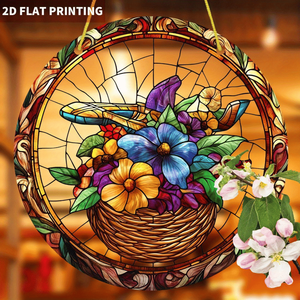 CIFbuy Ornamento Acrilico Trasparente con Stampa Floreale ad Alta Definizione, Decorazione da Appendere per Casa e Giardino, Acchiappasole in Cristallo - Product Image 4