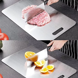 Nouveaux blocs à découper rectangulaires en acier inoxydable, protecteurs de comptoir de cuisine multifonctionnels, en solde - Product Image 2