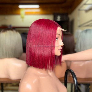 Pelucas de Cabello Humano Bob de Venta Caliente, Cabello Virgen Vietnamita Liso Natural, Productos de Cabello Sedoso y Suave, Pelucas de Cabello Humano con Frente de Encaje, Encaje HD - Product Image 3
