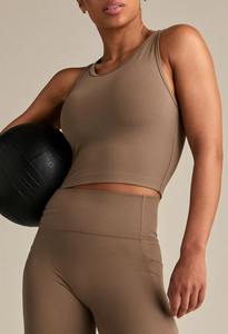 Chaleco Deportivo Personalizado al por Mayor para Mujer, Tallas Grandes, Transpirable, de Spandex/Poliéster, Top de Yoga con Diseño Frontal Lavado para Fitness y Gimnasio - Product Image 4