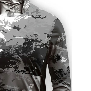 Camisa de Pesca con Capucha de Manga Larga con Camuflaje para Hombre, Protección Solar UPF 50, Anti-UV, Transpirable, de Secado Rápido, Poliéster - Product Image 3
