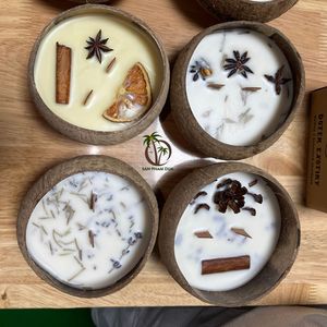 VIETNAMESE SUPPLIER GOOD HEALTH HIGH QUALITY <b>COCONUT</b> <b>SHELL</b> CANDLE MADE FROM NATURAL ORIGIN ESSENTIAL OIL AT THE BEST PRICE - Product Image 6