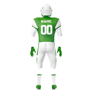 Uniforme de football américain en gros fabriqué en usine, 100 % polyester, impression par sublimation, antibactérien, respirant, nom d'équipe personnalisé, prix bas - Product Image 6