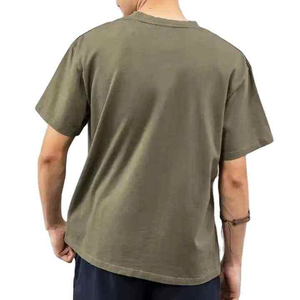 เสื้อยืดผู้ชายลายกรดซักได้ใส่สบายเสื้อยืดลำลองผ้าฝ้ายฟอกสีสไตล์วินเทจใส่ได้ทุกวันระบายอากาศได้ดี - Product Image 4