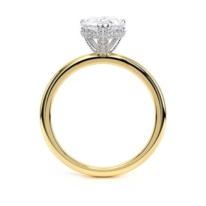 Anillo de Compromiso con Diamante Cultivado en Laboratorio de 3.75CT en Forma de Pera, Oro Amarillo de 14K, Joyería Fina Personalizada al por Mayor - Product Image 2