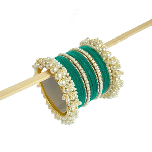 Unique Women's Mix Colors Imitation Pearl Eco-Friendly Geometric <b>Bangle</b> Set Artificial Classic Style Wedding Party Wear <b>Indian</b> - Product Image 1