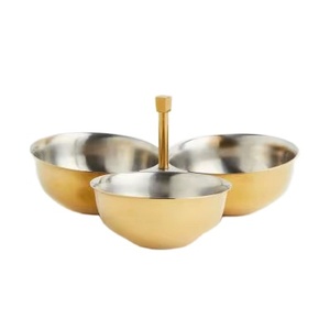 Cuencos de lujo dorados de gran venta con cucharas, juego de cuencos decorativos de metal, los ÚLTIMOS cuencos elegantes para servir, ideales para la decoración del hogar. - Product Image 6
